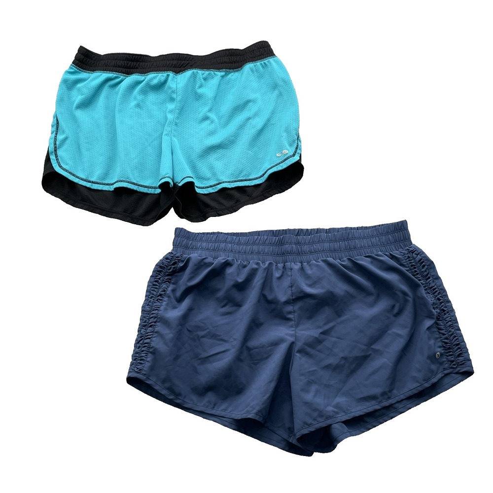 Xersion Athletic Shorts LOT 2 Women XL Lined Training Sportswear Running Gym 90s